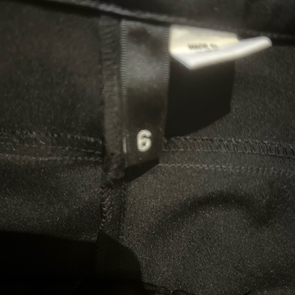 HM black satin pants with rhinestone belt Sz 6 - Picture 4 of 5